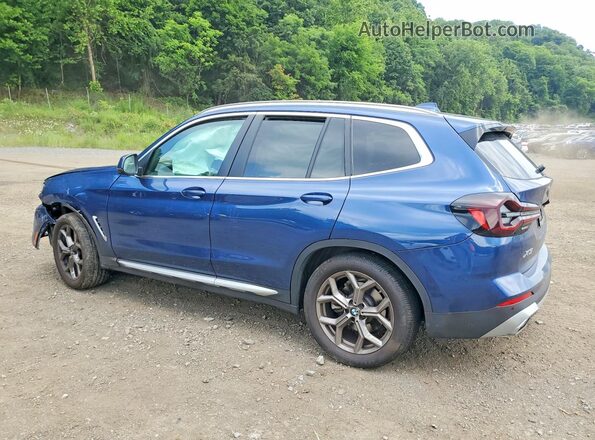 5UX53DP03N9N10676 2022 BMW X3 Blue Հետևի ձախ