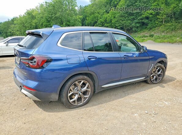 5UX53DP03N9N10676 2022 BMW X3 Blue Հետևի աջ