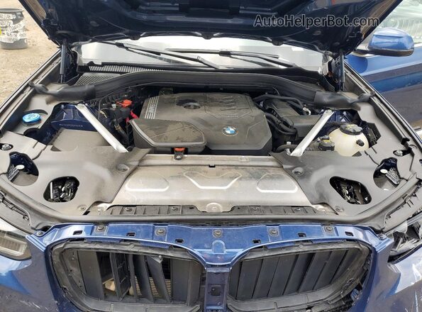 5UX53DP03N9N10676 2022 BMW X3 Blue Շարժիչի բաժամունքի տեսք