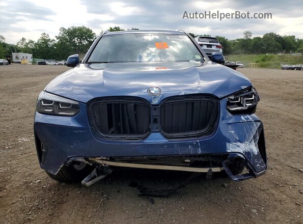 5UX53DP03N9N10676 2022 BMW X3 Blue Դիմացի տեսք
