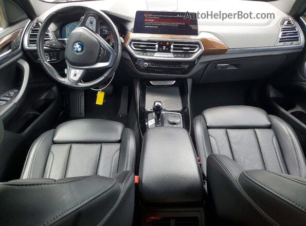5UX53DP03P9R45569 2023 BMW X3 Black Dashboard view
