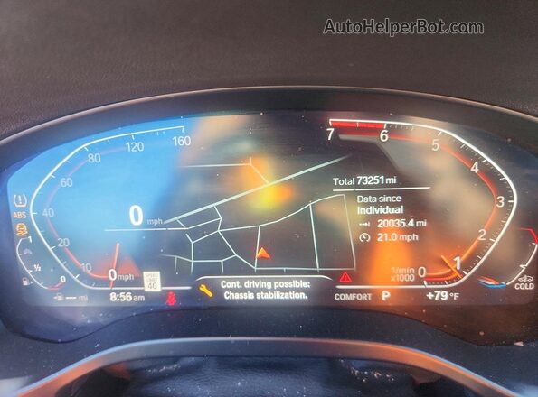 5UX53DP03P9R45569 2023 BMW X3 Black Instrument cluster view