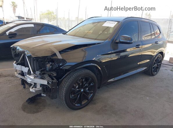 5UX53DP03P9R87904 2023 BMW X3 Black წინა მარცხენა ხედი სამი მეოთხედიდან