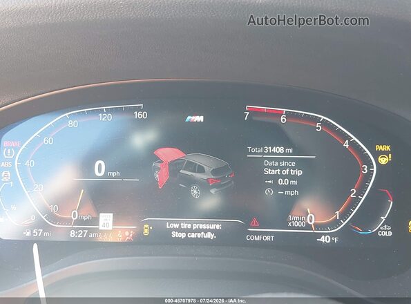 5UX53DP03P9R90981 2023 BMW X3 Белый Вид задних сидений