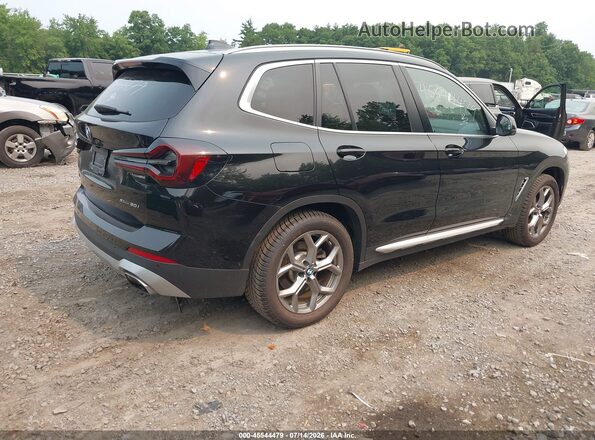 5UX53DP03R9U46516 2024 BMW X3 Black უკანა მარჯვენა