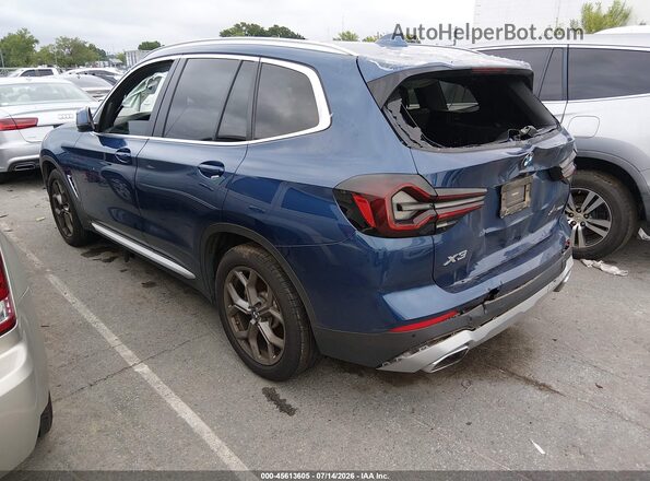 5UX53DP04N9J91014 2022 BMW X3 Blue Tył lewy