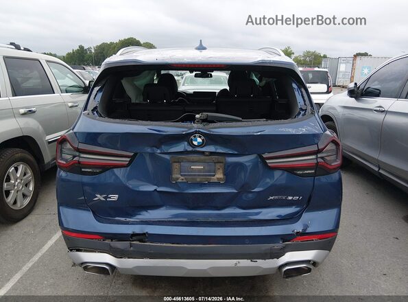 5UX53DP04N9J91014 2022 BMW X3 Blue 