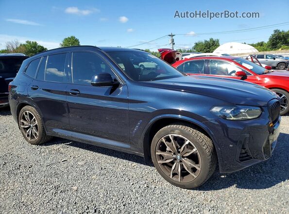 5UX53DP05N9K76329 2022 BMW X3 Black Передня права чверть