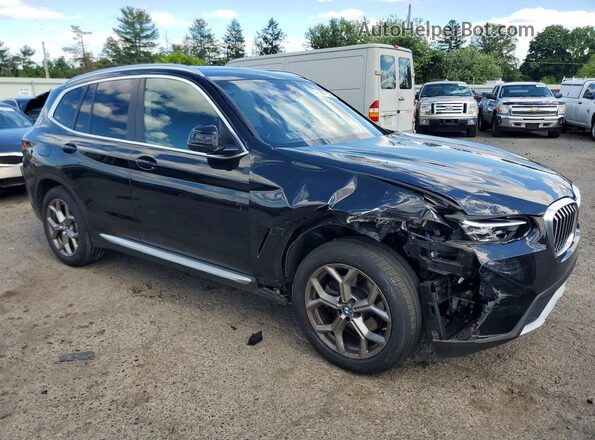 5UX53DP05N9N03535 2022 BMW X3 Black Передня права чверть