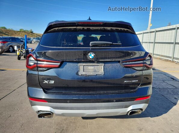 5UX53DP06N9M93324 2022 BMW X3 Black Հետևի տեսք