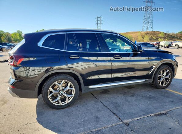 5UX53DP06N9M93324 2022 BMW X3 Black Հետևի աջ