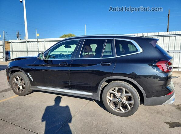 5UX53DP06N9M93324 2022 BMW X3 Black Հետևի ձախ