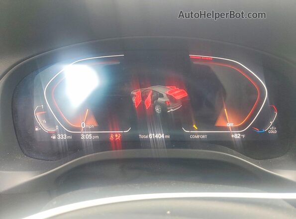 5UX53DP06P9R23808 2023 BMW X3 Charcoal ხელსაწყოთა პანელის ხედი