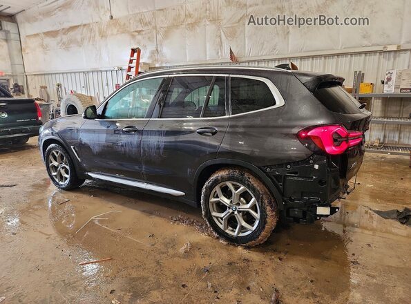 5UX53DP06P9R61829 2023 BMW X3 Charcoal Հետևի ձախ