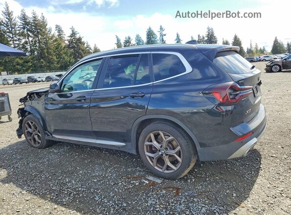 5UX53DP07N9L69630 2022 BMW X3 Black Tył lewy