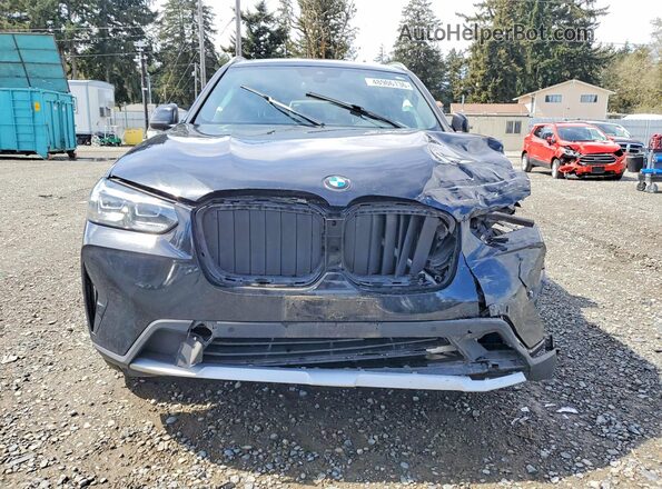 5UX53DP07N9L69630 2022 BMW X3 Black Widok z przodu