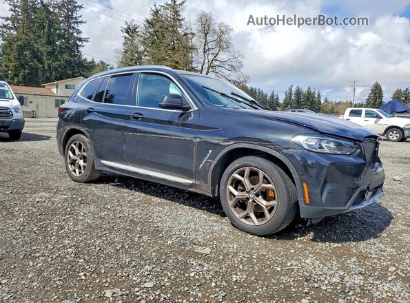 5UX53DP07N9L69630 2022 BMW X3 Black Przód prawy