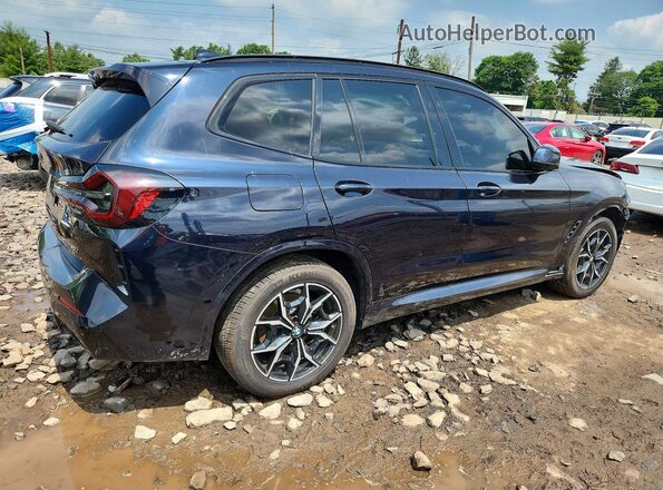5UX53DP07N9M46545 2022 BMW X3 Black Հետևի աջ