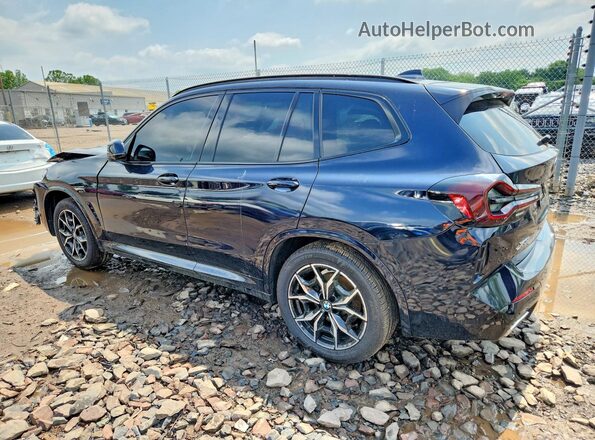 5UX53DP07N9M46545 2022 BMW X3 Black Հետևի ձախ