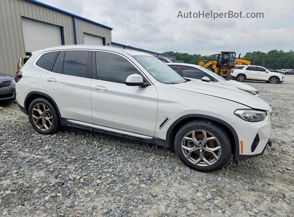 5UX53DP07N9N39484 2022 BMW X3 White წინა მარჯვენა