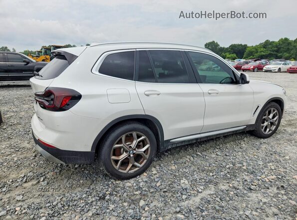 5UX53DP07N9N39484 2022 BMW X3 White უკანა მარჯვენა