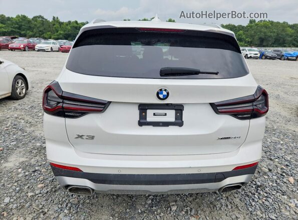 5UX53DP07N9N39484 2022 BMW X3 White უკანა ხედი
