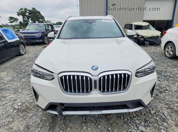 5UX53DP07N9N39484 2022 BMW X3 White წინა ხედი