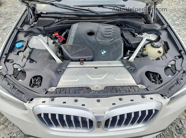 5UX53DP07N9N39484 2022 BMW X3 White ძრავის განყოფილების ხედი