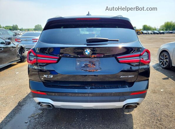5UX53DP07R9V79358 2024 BMW X3 Black Вид ззаду