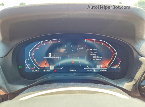 5UX53DP07R9V79358 2024 BMW X3 Black Вид щитка приладів
