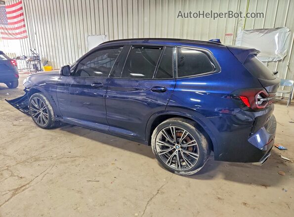 5UX53DP08N9N39431 2022 BMW X3 Blue Tył lewy