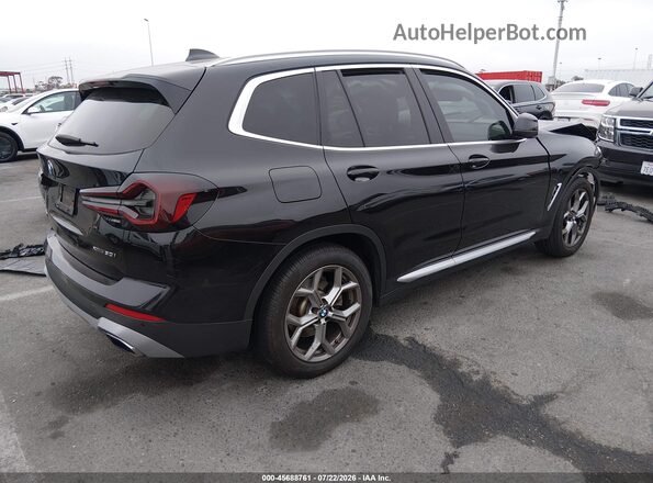 5UX53DP09N9J19970 2022 BMW X3 Black Հետևի աջ