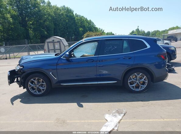 5UX53DP09N9N31029 2022 BMW X3 Blue Панорамний вид салону 360°