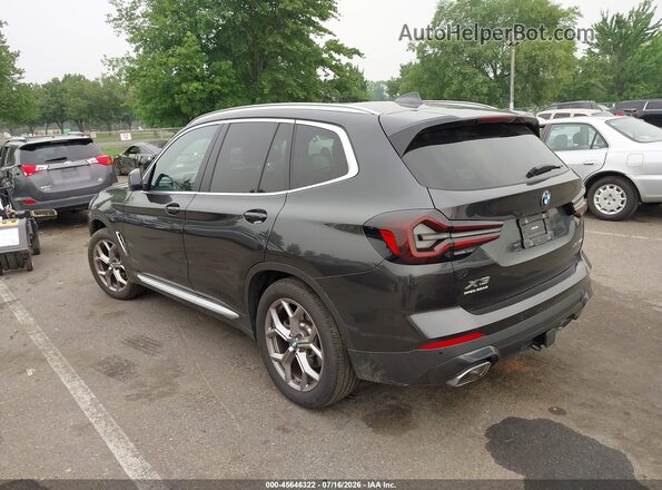 5UX53DP09N9N39857 2022 BMW X3 Black უკანა მარცხენა