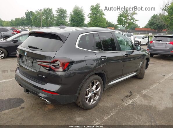 5UX53DP09N9N39857 2022 BMW X3 Black უკანა მარჯვენა