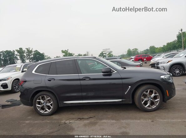 5UX53DP09N9N39857 2022 BMW X3 Black უკანა სალონის ხედი