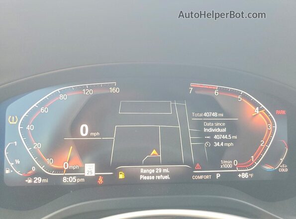 5UX53DP09R9V39251 2024 BMW X3 Black Սարքավորումների վահանակի տեսք