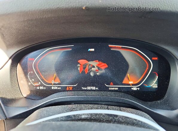 5UX53DP09R9V39606 2024 BMW X3 Black Instrument cluster view