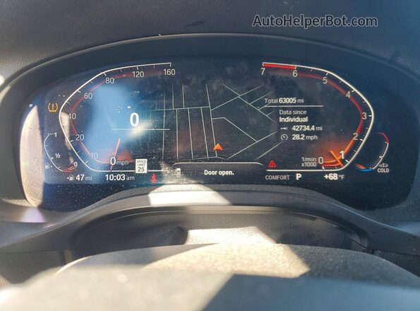 5UX53DP0XP9R88080 2023 BMW X3 Black Вид щитка приладів