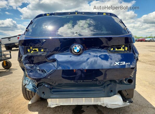 5UX53GP01S9Z38484 2025 BMW X3 Blue Հետևի տեսք