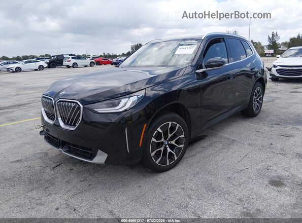 5UX53GP03T9251797 2026 BMW X3 Black Առջևի ձախ երեք քառորդ տեսարան