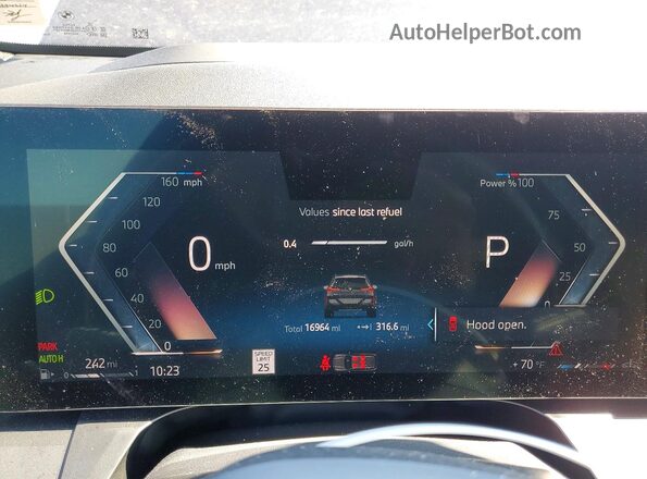 5UX53GP04S9Y14225 2025 BMW X3 Угольный Вид щитка приборов