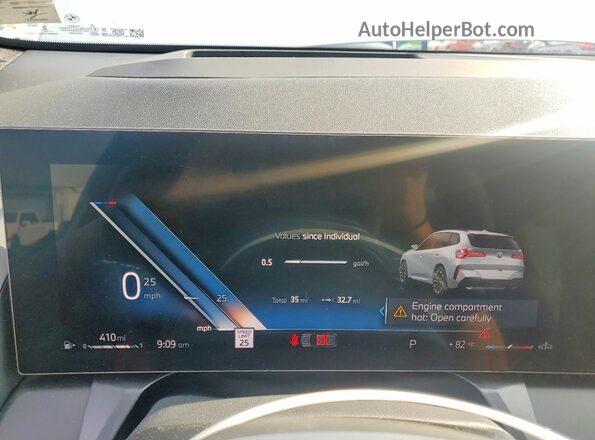 5UX53GP07T9434006 2026 BMW X3 Gray Instrument cluster view