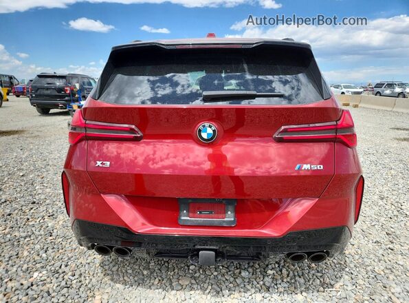 5UX73GP04S9Y52773 2025 BMW X3 Red უკანა ხედი
