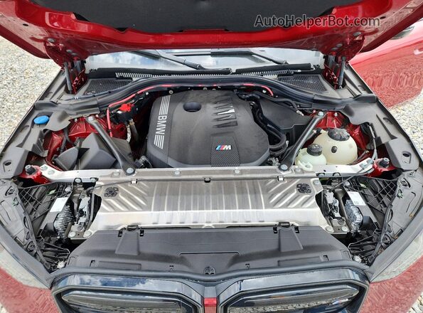5UX73GP04S9Y52773 2025 BMW X3 Red ძრავის განყოფილების ხედი
