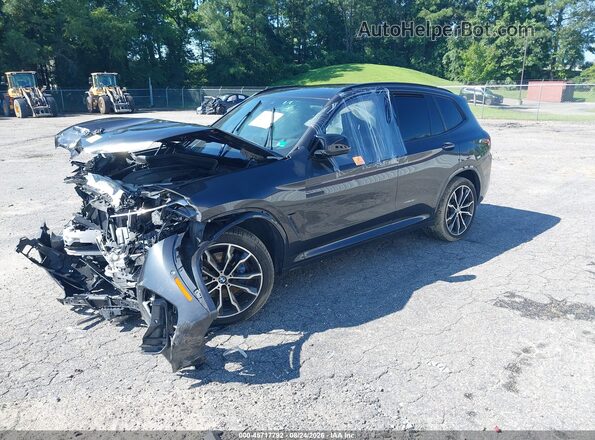 5UX83DP00N9J60095 2022 BMW X3 Black Առջևի ձախ երեք քառորդ տեսարան