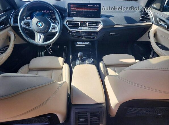 5UX83DP02P9N64745 2023 BMW X3 White Dashboard view