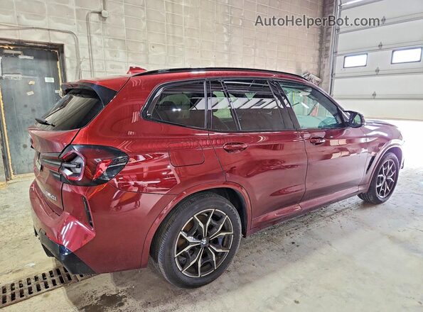 5UX83DP03R9U24612 2024 BMW X3 Темно-бордовый Задняя правая четверть