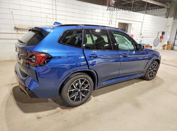 5UX83DP03R9W77994 2024 BMW X3 Blue Tył prawy