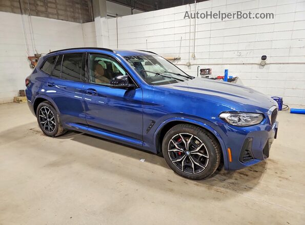 5UX83DP03R9W77994 2024 BMW X3 Blue Przód prawy